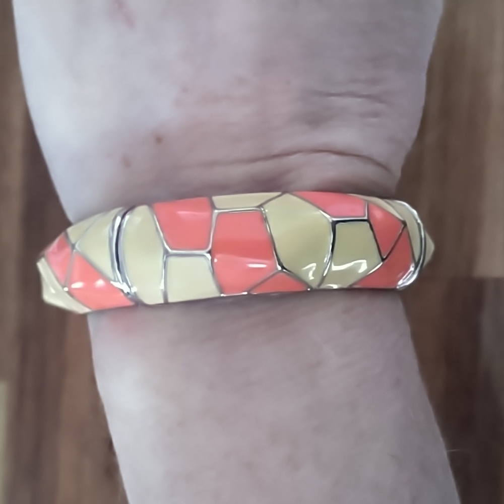 Statement bracelet with silver accents in lovely colors